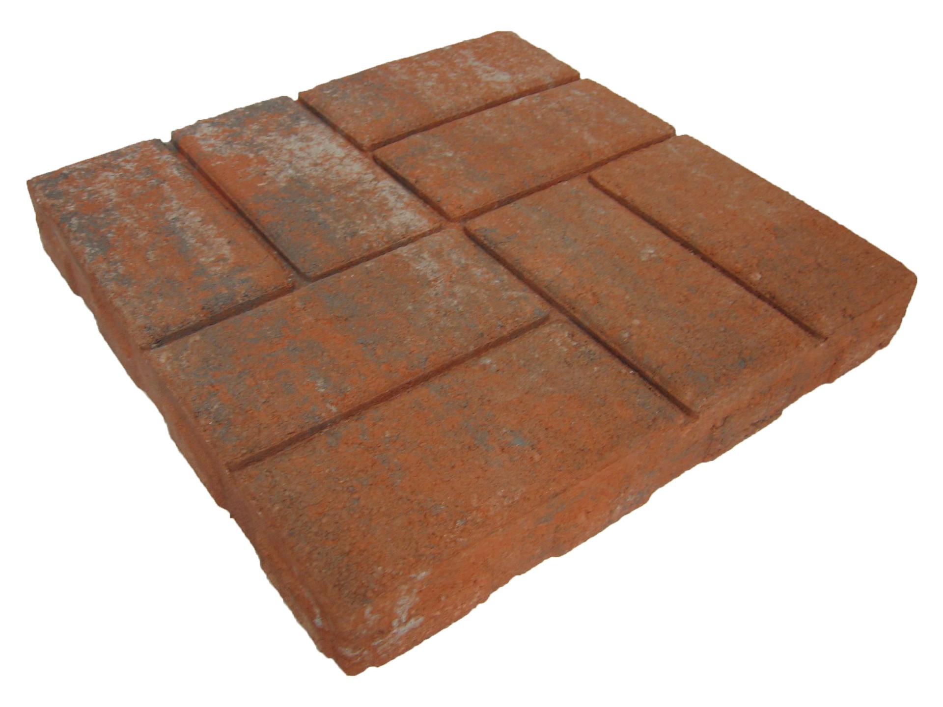 slide 1 of 4, 16.0-in L x 16.0-in W x 2.0-in H Square Red Concrete Patio stone, 1 ct