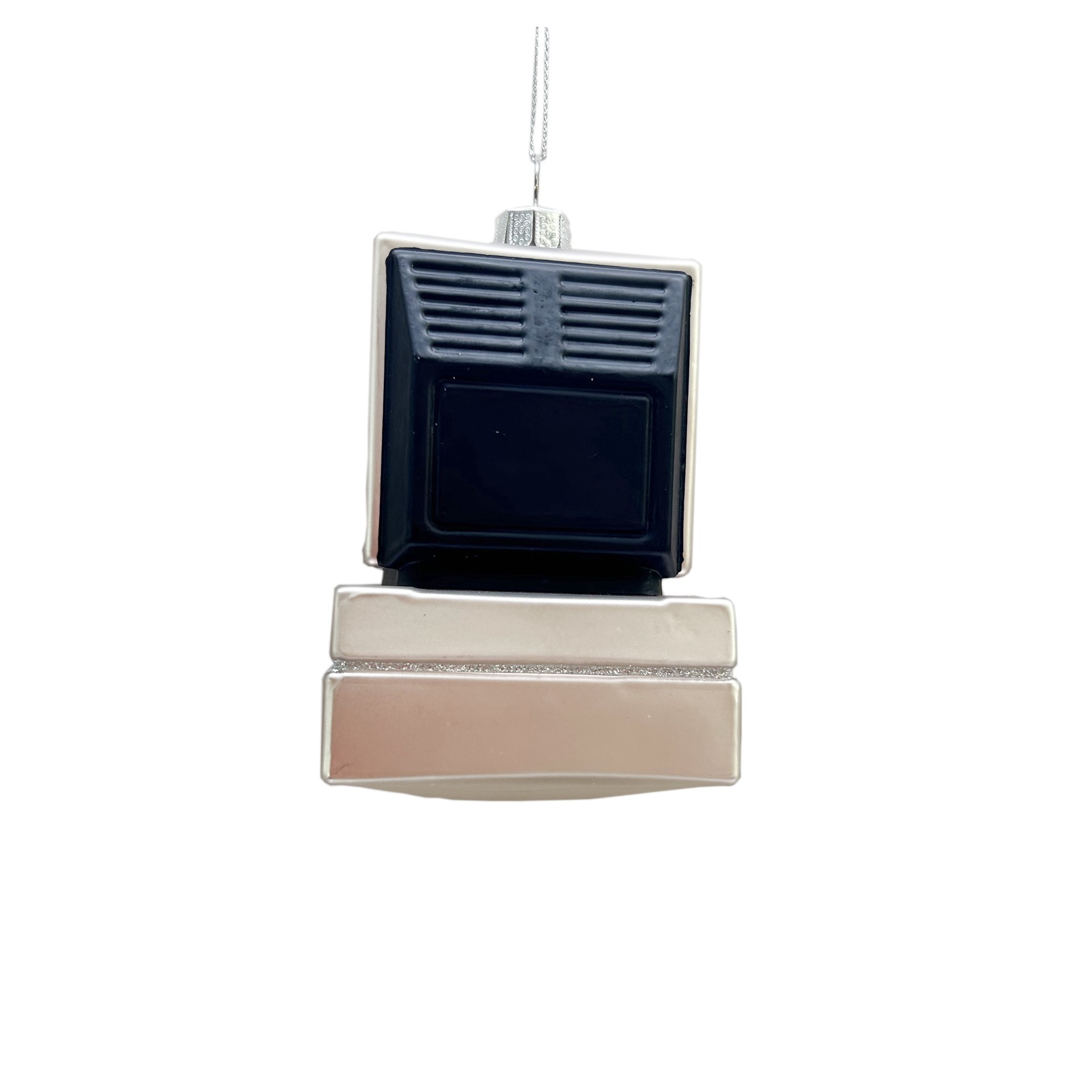 slide 3 of 3, 4" White Computer Glass Ornament By Ashland, 2.5 in x 2.5 in x 4 in