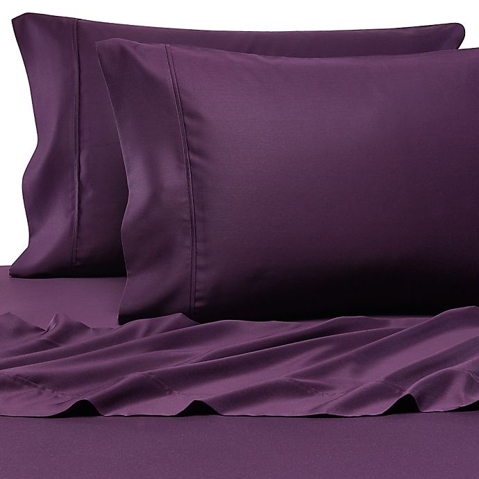 slide 1 of 1, Pure Beech 400-Thread-Count Modal Sateen King Pillowcases - Plum, 2 ct