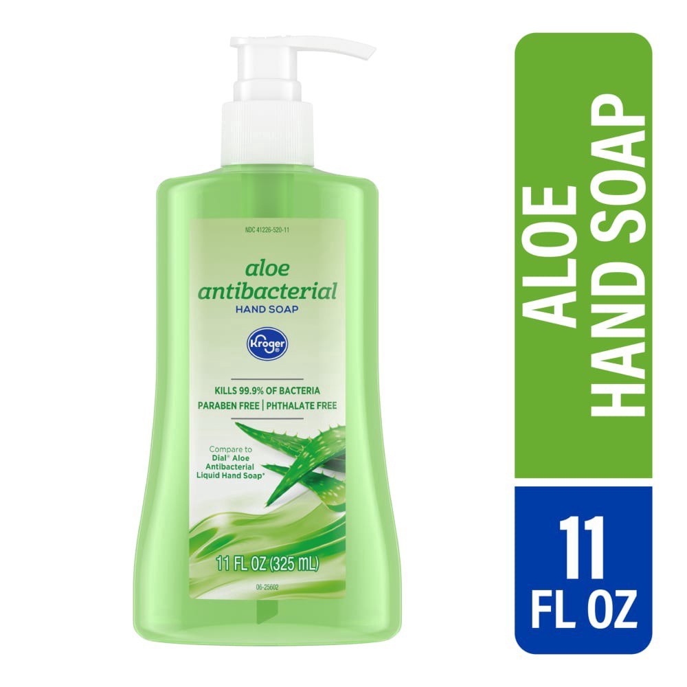 slide 2 of 2, Kroger Aloe Antibacterial Liquid Hand Soap, 11 fl oz
