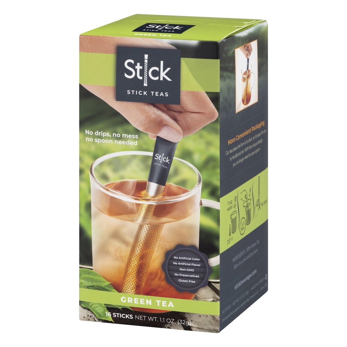 slide 7 of 9, Stick Gluten Free Green Tea - 16 ct, 16 ct