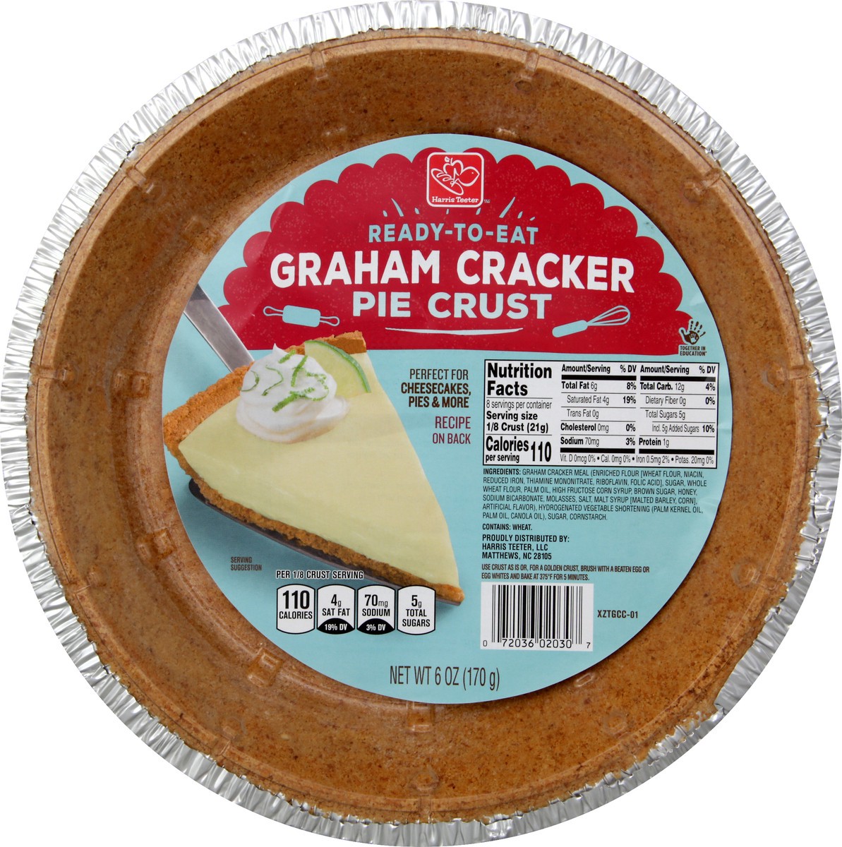 slide 2 of 8, Harris Teeter Pie Crust - Graham Cracker, 6 oz