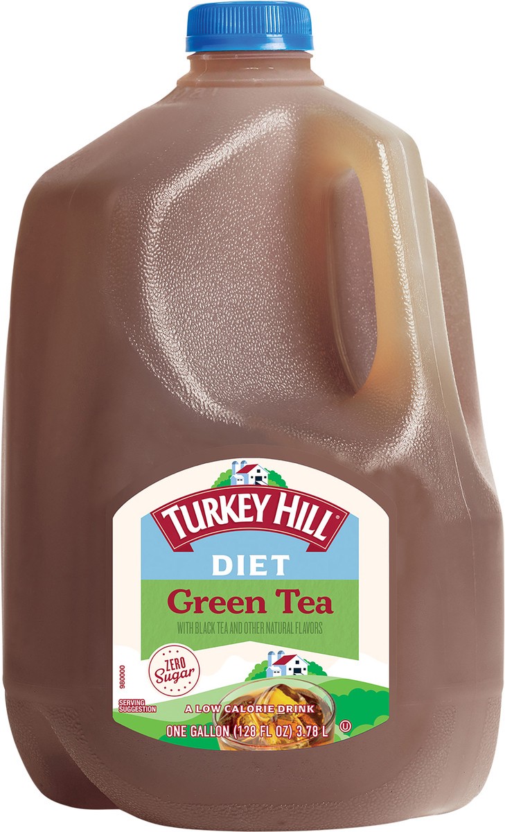slide 3 of 3, Turkey Hill Diet Green Tea with Ginseng & Honey - 128 fl oz, 128 fl oz