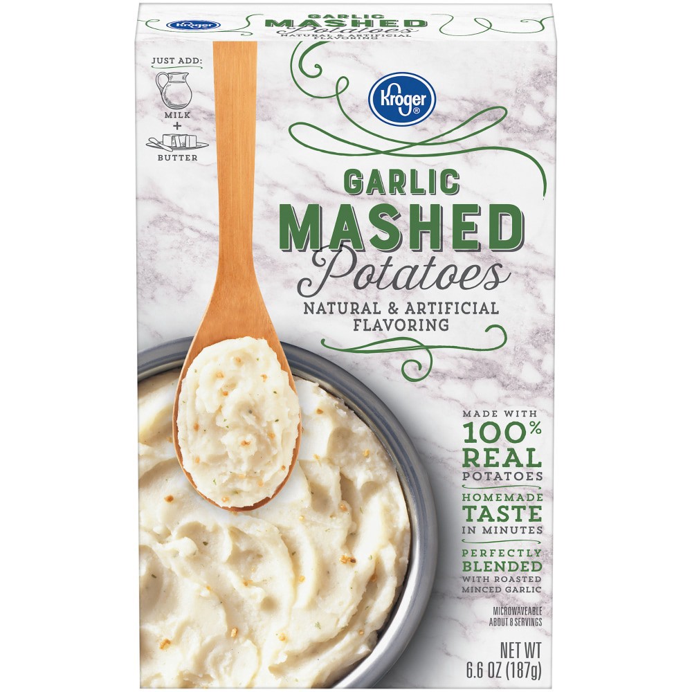 slide 4 of 4, Kroger Instant Mashed Potatoes - Garlic, 6.6 oz