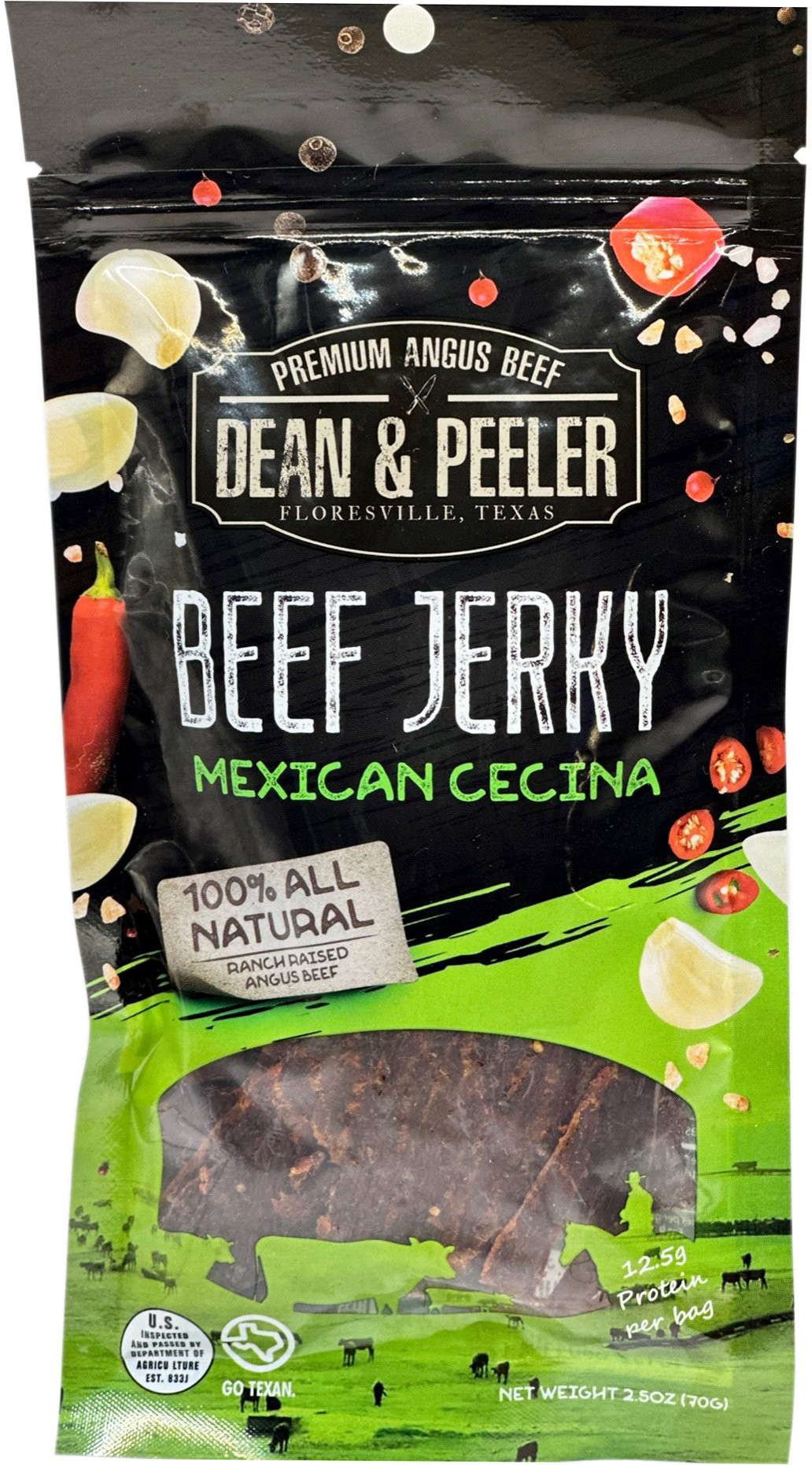 slide 1 of 1, Dean & Peeler Mexican Beef Jerky, 2.5 oz