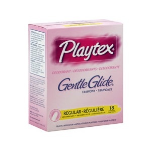 slide 1 of 1, Playtex Tampons, Plastic, Regular Absorbency, Fresh Scent Deodorant, 18 ct