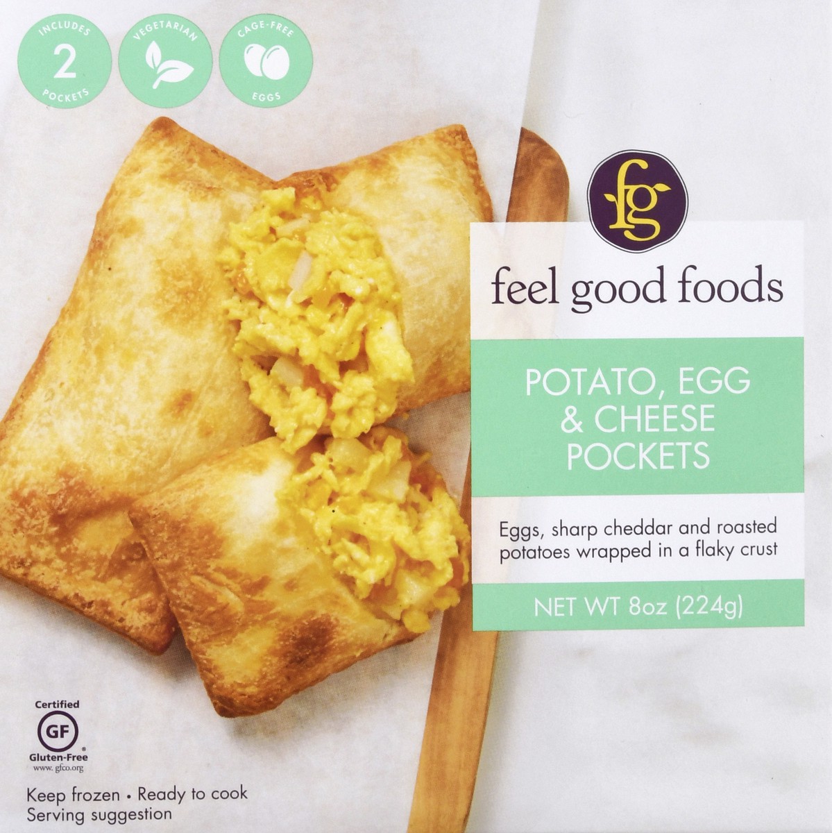 slide 4 of 13, Feel Good Foods Potato, Egg & Cheese Pocket Sandwiches 8 oz, 8 oz