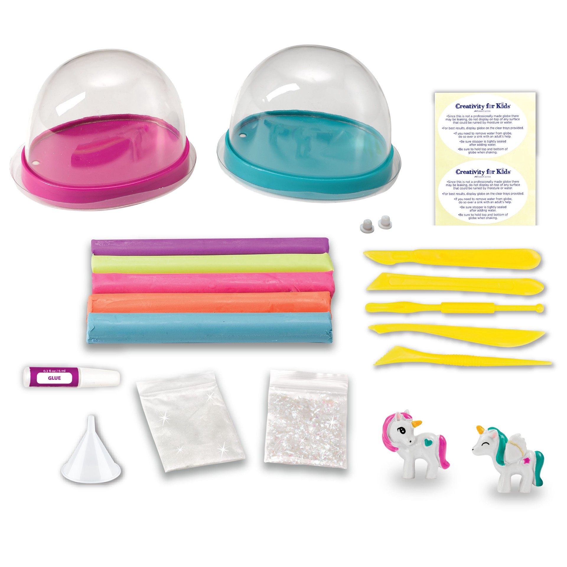 slide 8 of 8, Faber-Castell Creativity For Kids Make Your Own Water Globe Magical Unicorn Kit, 7cm x 9.2cm x 7cm