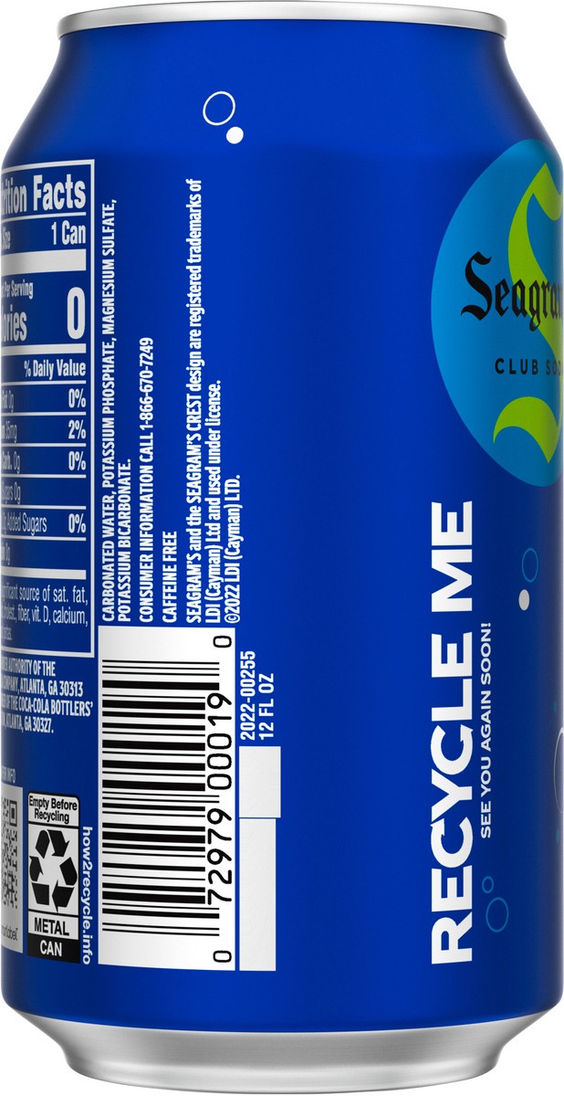 Seagram's Seagrams Club Soda Can, 12 fl oz 24 ct Shipt