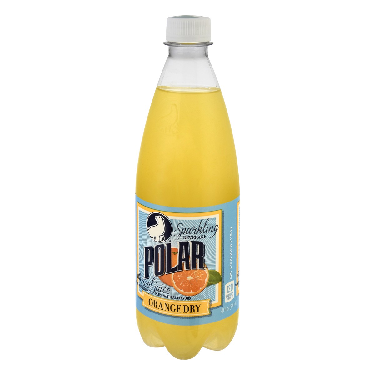 slide 3 of 10, Polar Orange Dry Sparkling Beverage 20 oz, 20 oz