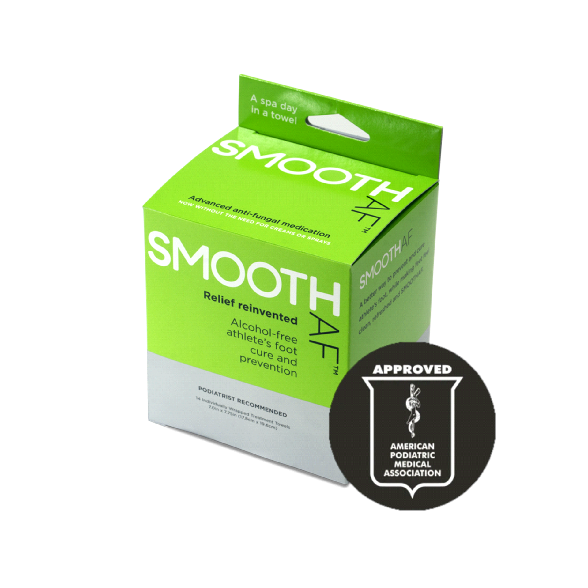 slide 1 of 1, SmoothAF OTC Medicated Athlete's Foot Towels, 14 ct