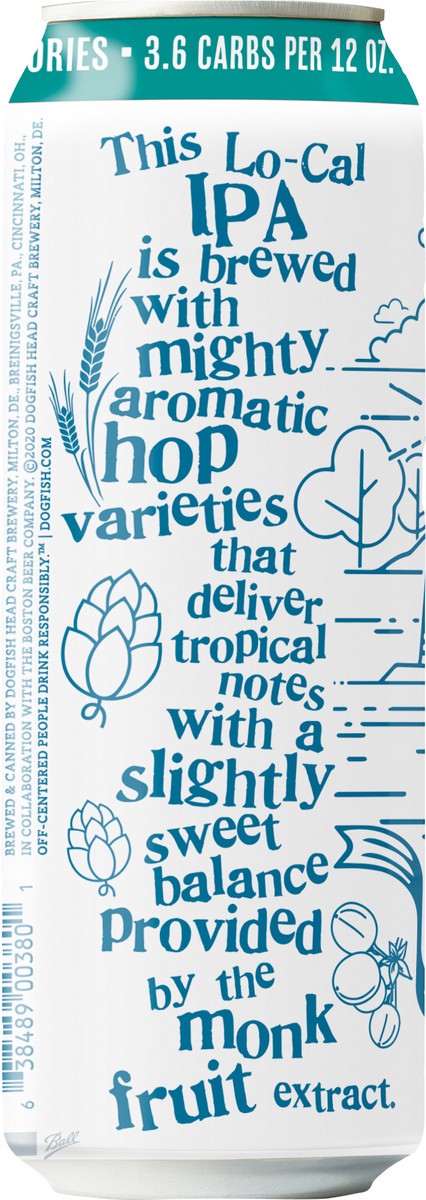 slide 3 of 7, Dogfish Head Slightly Mighty Lo-Cal IPA Beer, 19.2 fl oz