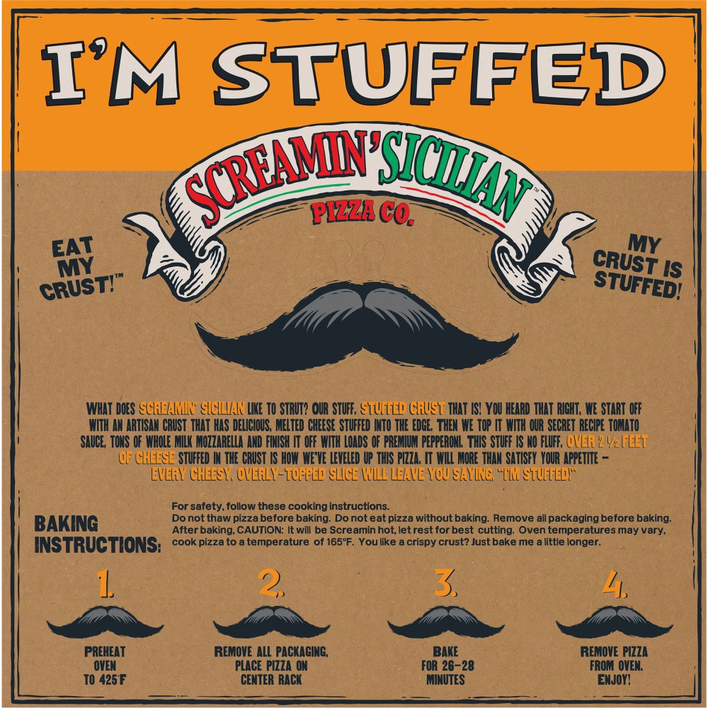 slide 5 of 6, Screamin' Sicilian I'm Stuffed Pepperoni Pizza 24.35 oz, 24.35 oz
