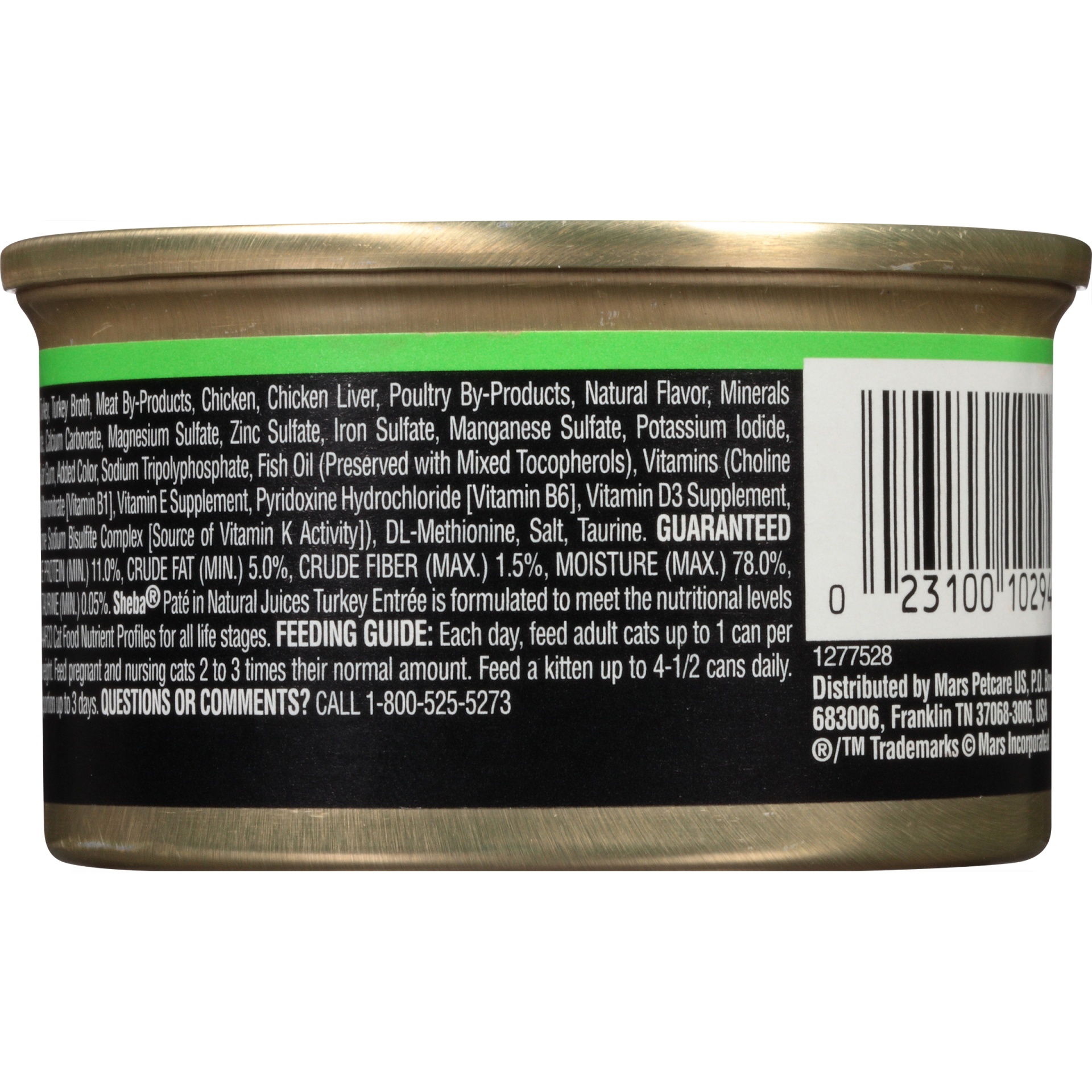 slide 6 of 8, Sheba Pate Turkey Entree Premium Cat Food, 3 oz