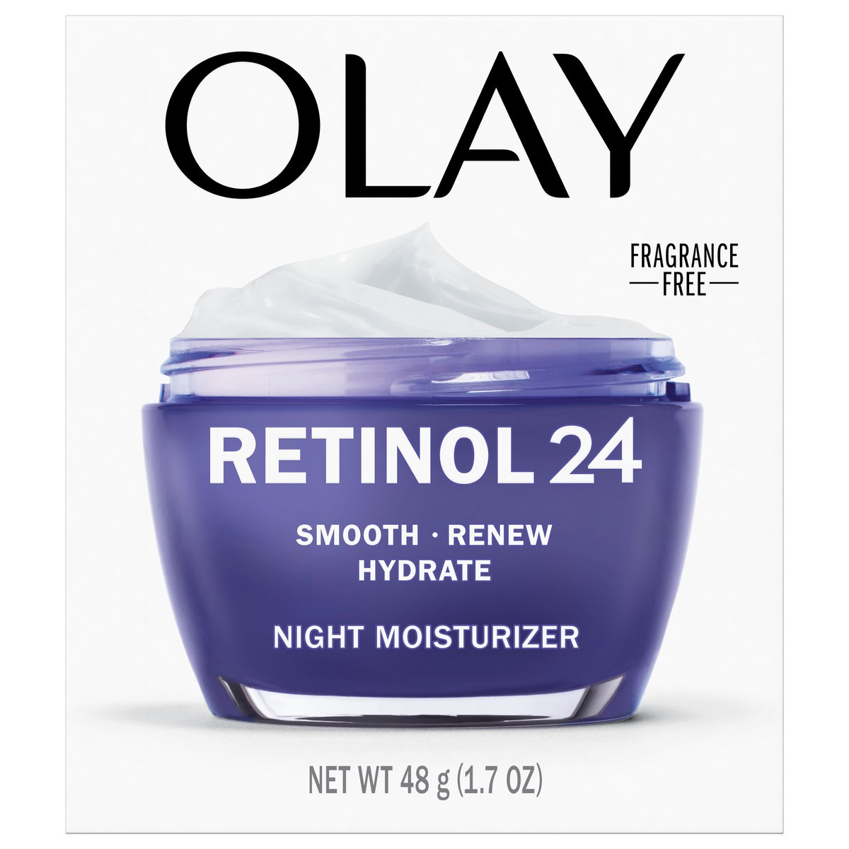 slide 1 of 2, Olay Retinol 24 Face Moisturizer, 1.7 oz Anti-Aging Night Face Cream for Wrinkles and Uneven Skin Tone with Retinol, 1.7 oz