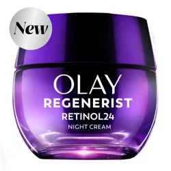 Olay Regenerist Retinol 24 Night Cream for Women, Anti-Aging Moisturizer, Fragrance-Free, Non-Greasy, Anti-Wrinkle, Hydrating Skin Care with Triple Collagen Peptide