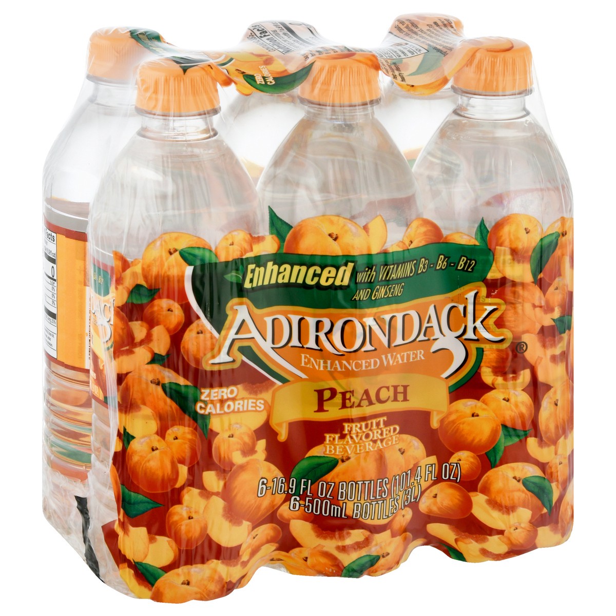 slide 5 of 13, Adirondack Peach Enhanced Water - 6 ct, 6 ct