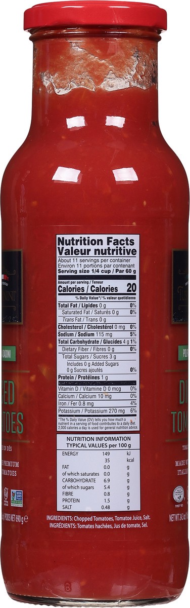 slide 7 of 9, Tuscanini Diced Tomatoes, 24.7 oz