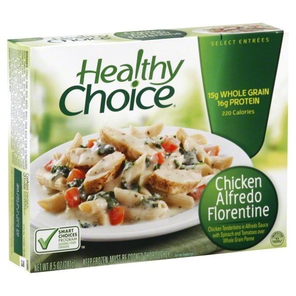 slide 1 of 1, Healthy Choice Baked Taste Chicken & Spinach Alfredo, 8.5 oz