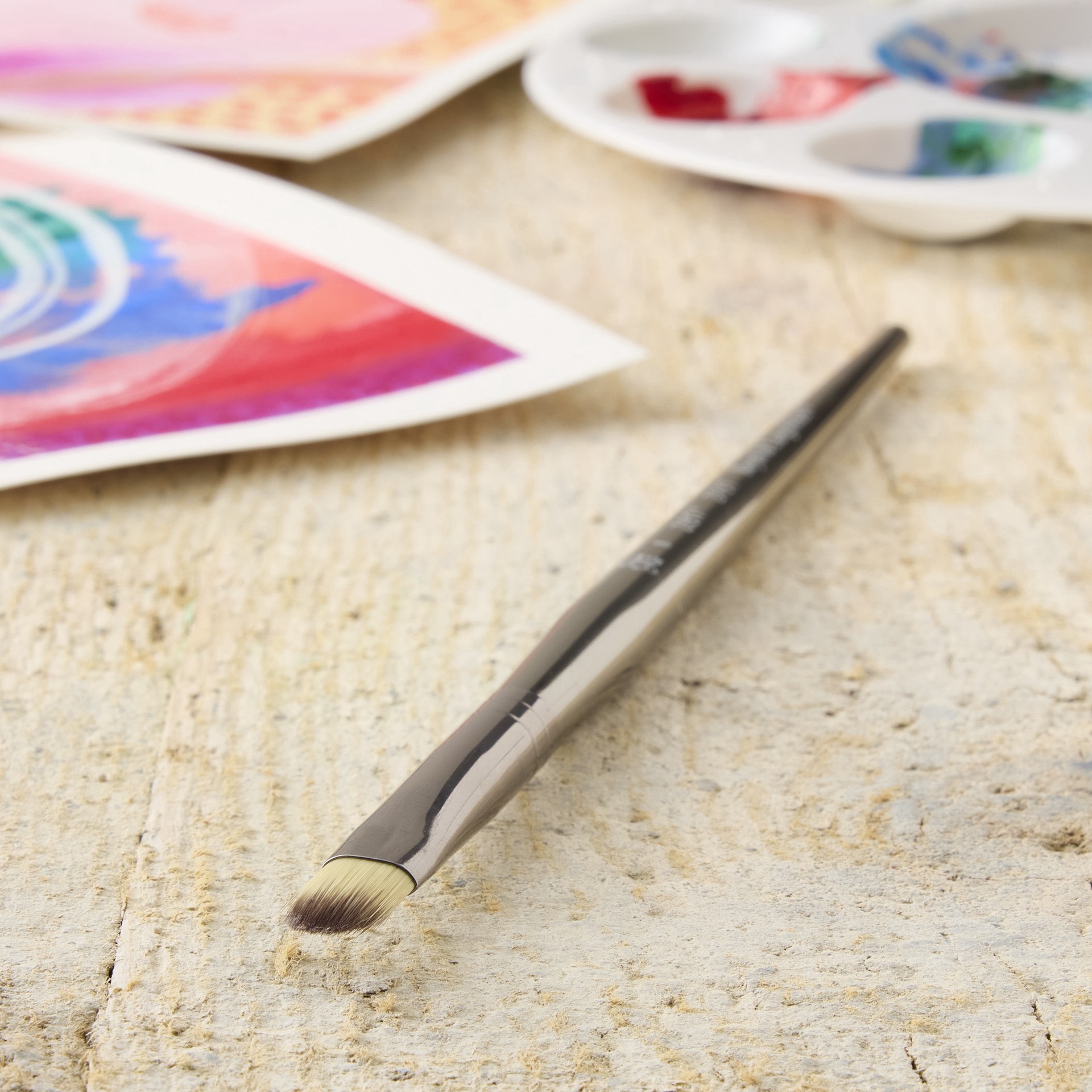 slide 2 of 2, Royal & Langnickel Zen Series 93 Short Handle Filbert Brush, 1 ct