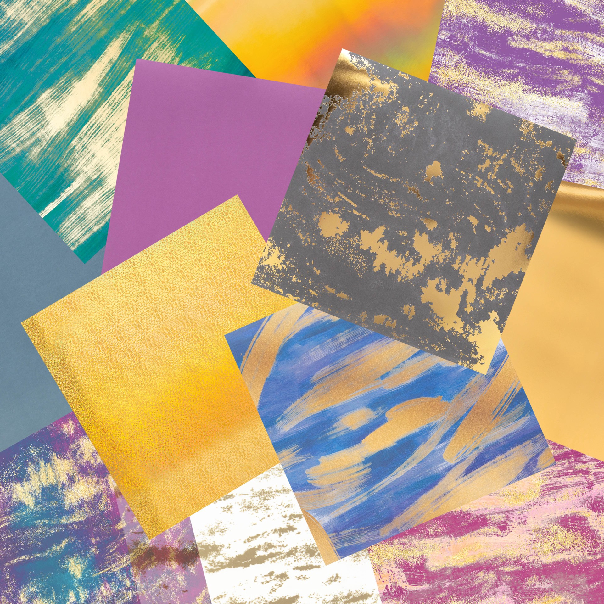 slide 3 of 5, 12" X 12" Glisten & Gleam Paper Pad By Recollections, 24 Sheets, 12 in x 12 in