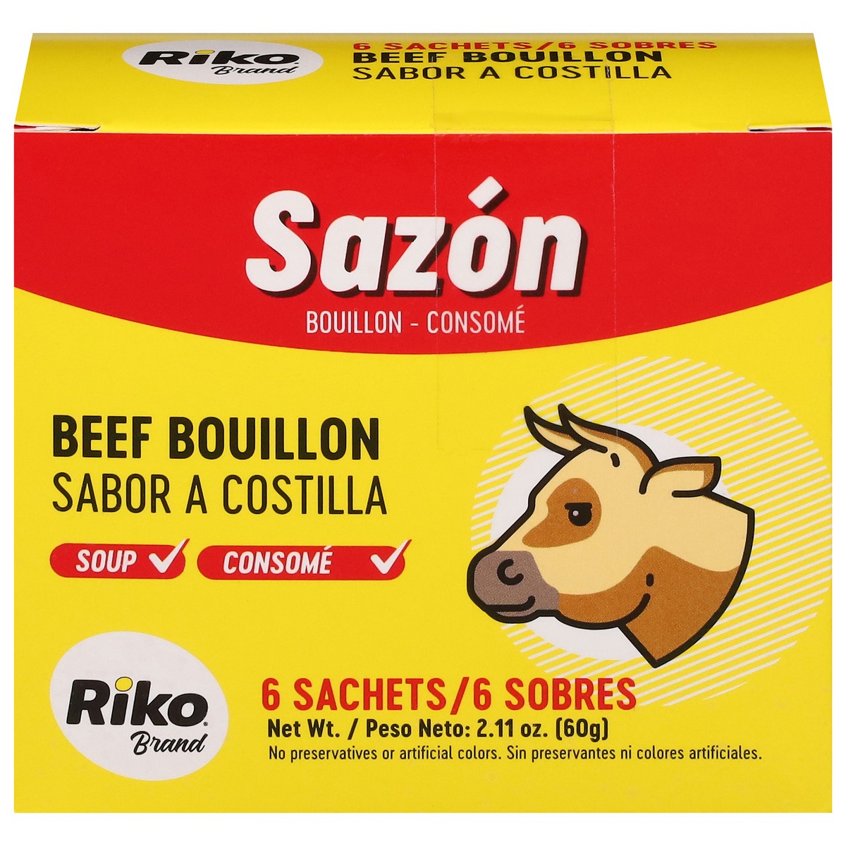 slide 5 of 13, Riko Brand Beef Bouillon 6 ea, 6 ct