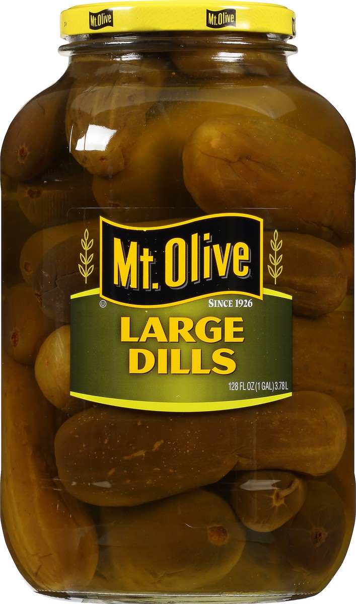 slide 2 of 8, Mt. Olive Large Dills 128 fl. oz. Jar, 128 oz