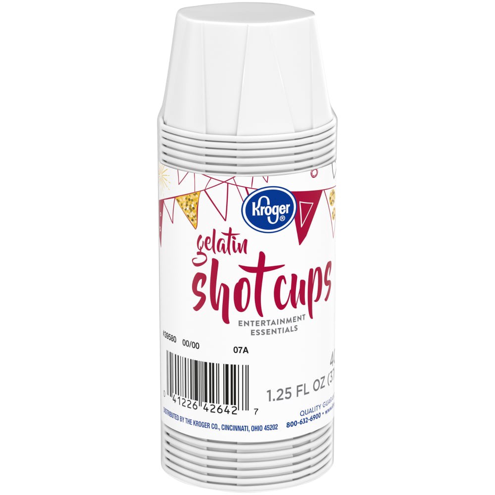 slide 1 of 4, Kroger Entertainment Essentials Gelatin Shot Cups, 40 ct / 1.25 fl oz