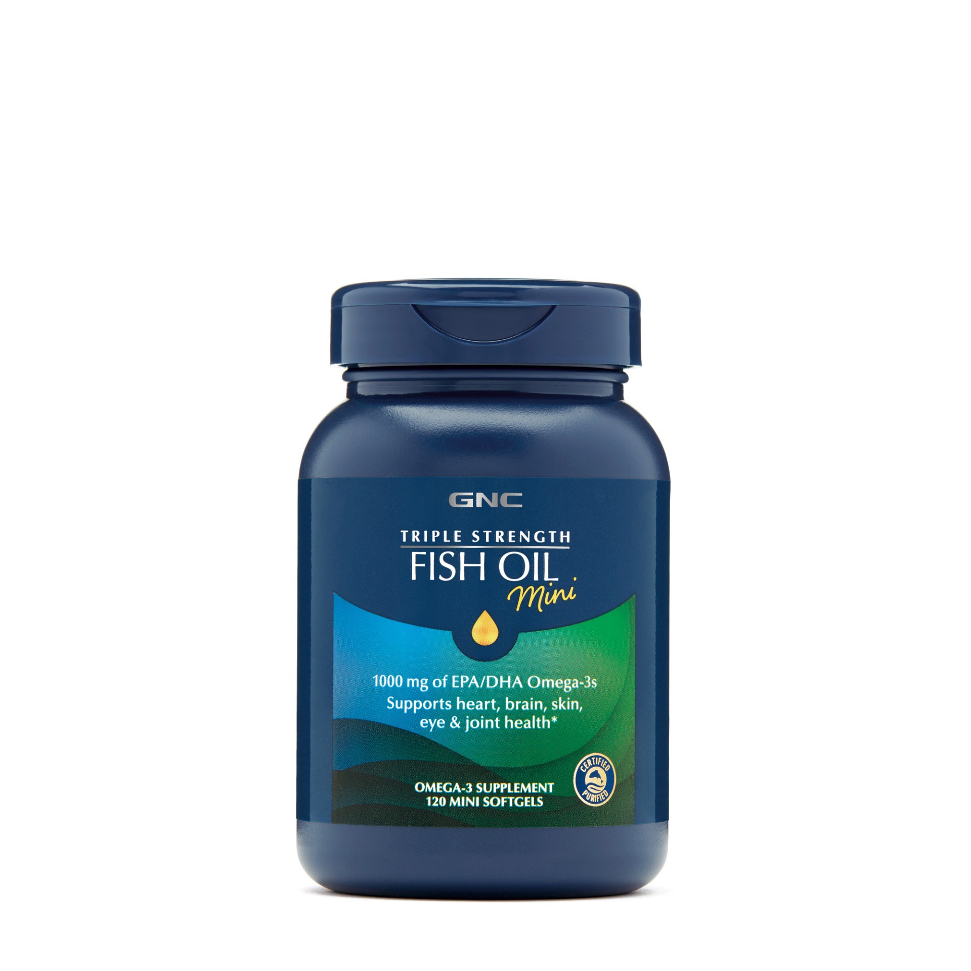 slide 1 of 2, GNC Fish Oil 120 ea, 120 ct