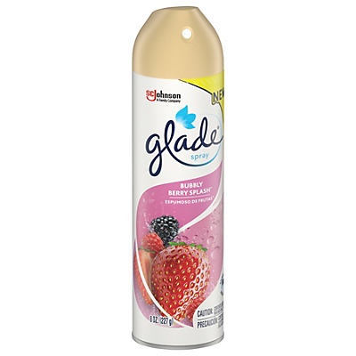 slide 1 of 1, Glade Bubbly Berry Splash Air Freshener Room Spray, 8 oz