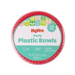 Hy-Vee 20 oz Party Plastic Bowls