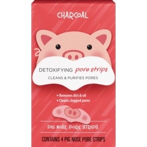 slide 1 of 1, Beauty 360 Pig Detoxifying Nose Strips, 4Ct, 4 ct