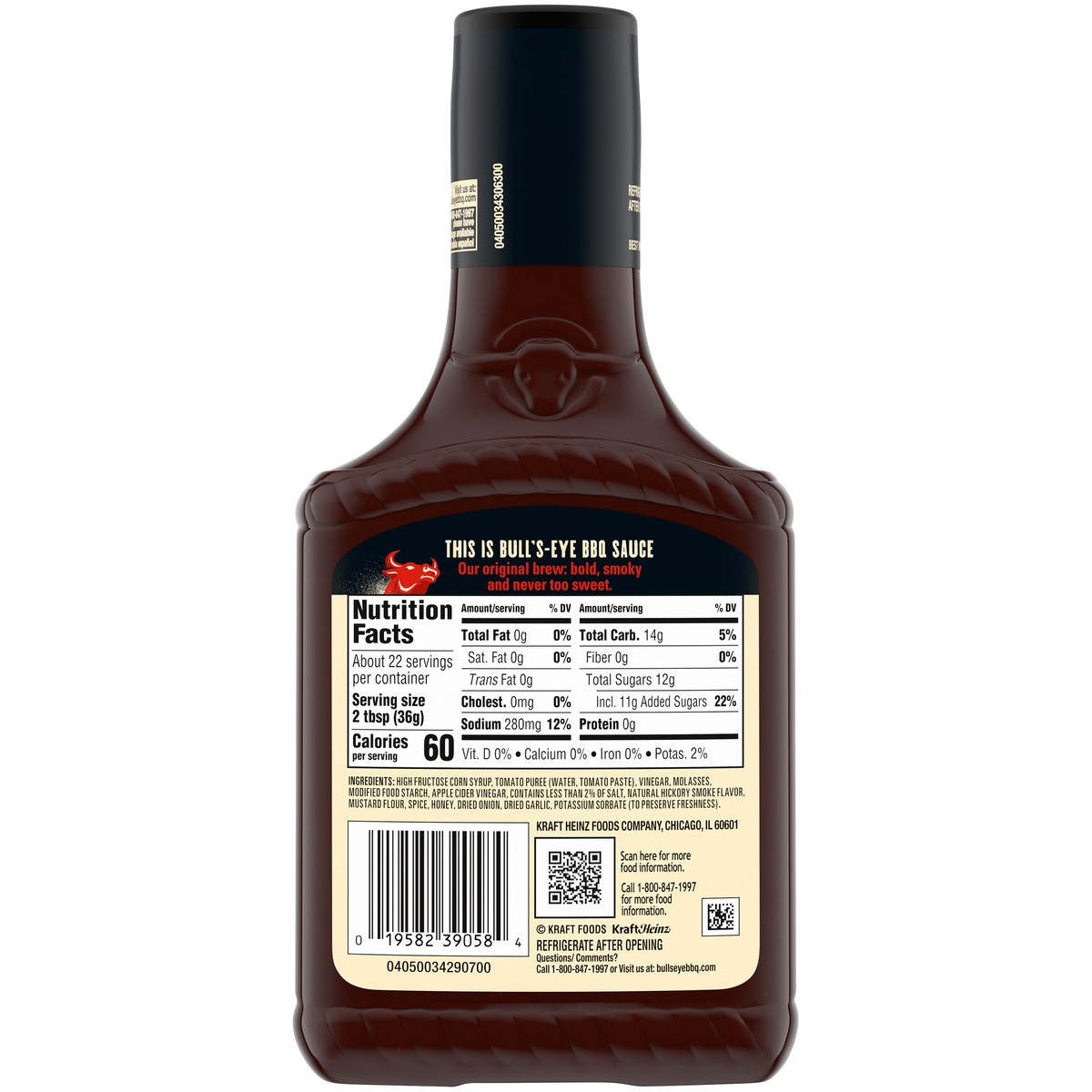 slide 6 of 14, Bull's-Eye Original BBQ Sauce 28 oz. Bottle, 28 oz