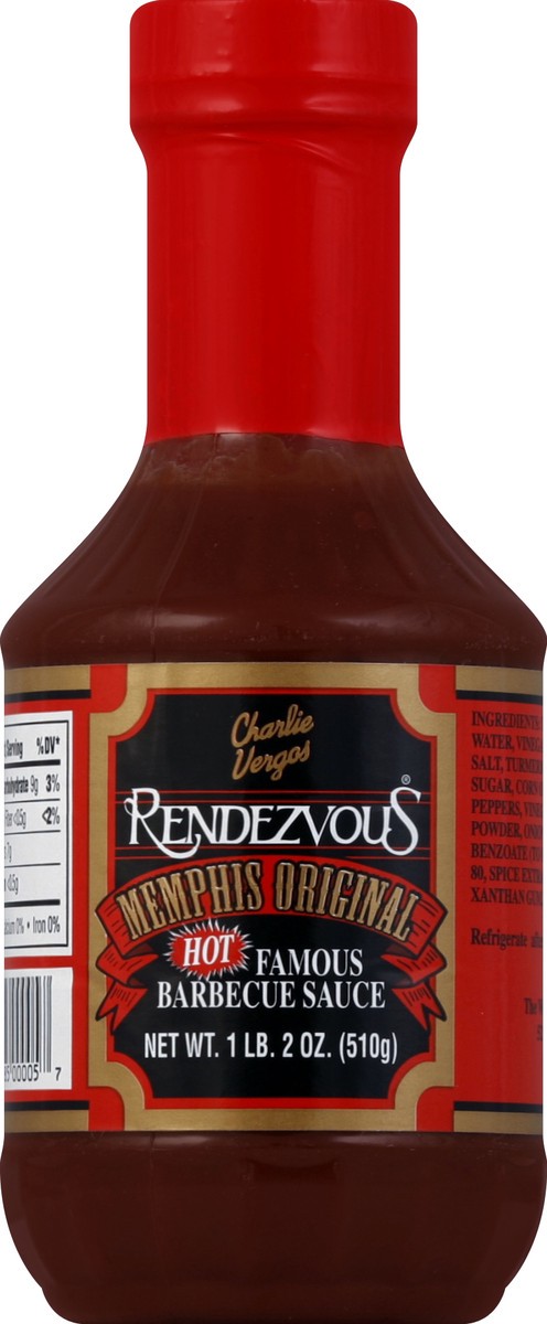 slide 2 of 2, Charlie Vergos Charlie Vergas Rendezvous Memphis Original BBQ Sauce, 18 oz