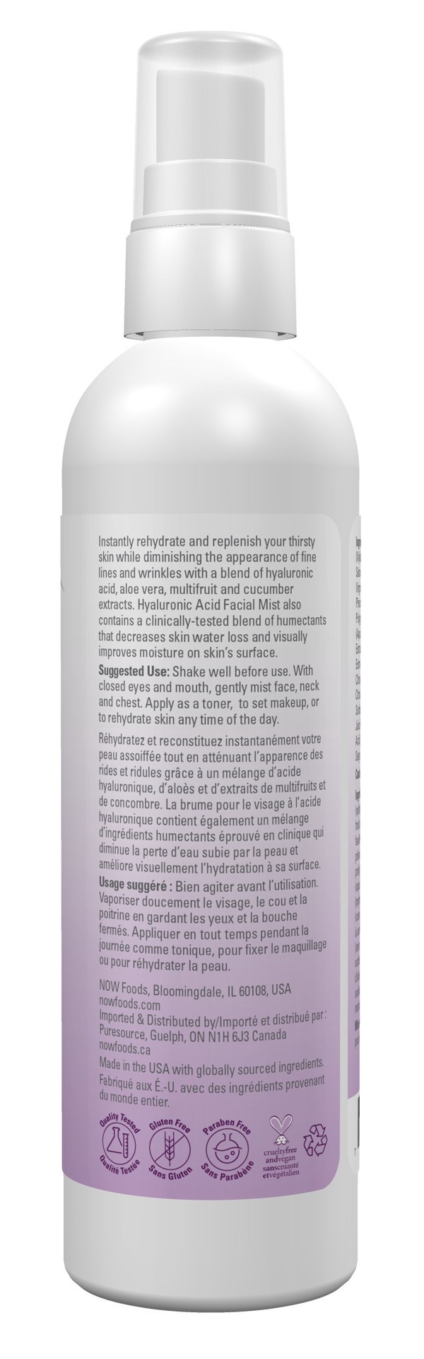 slide 3 of 5, NOW Solutions Hyaluronic Acid Facial Mist - 4 fl. oz., 4 fl oz