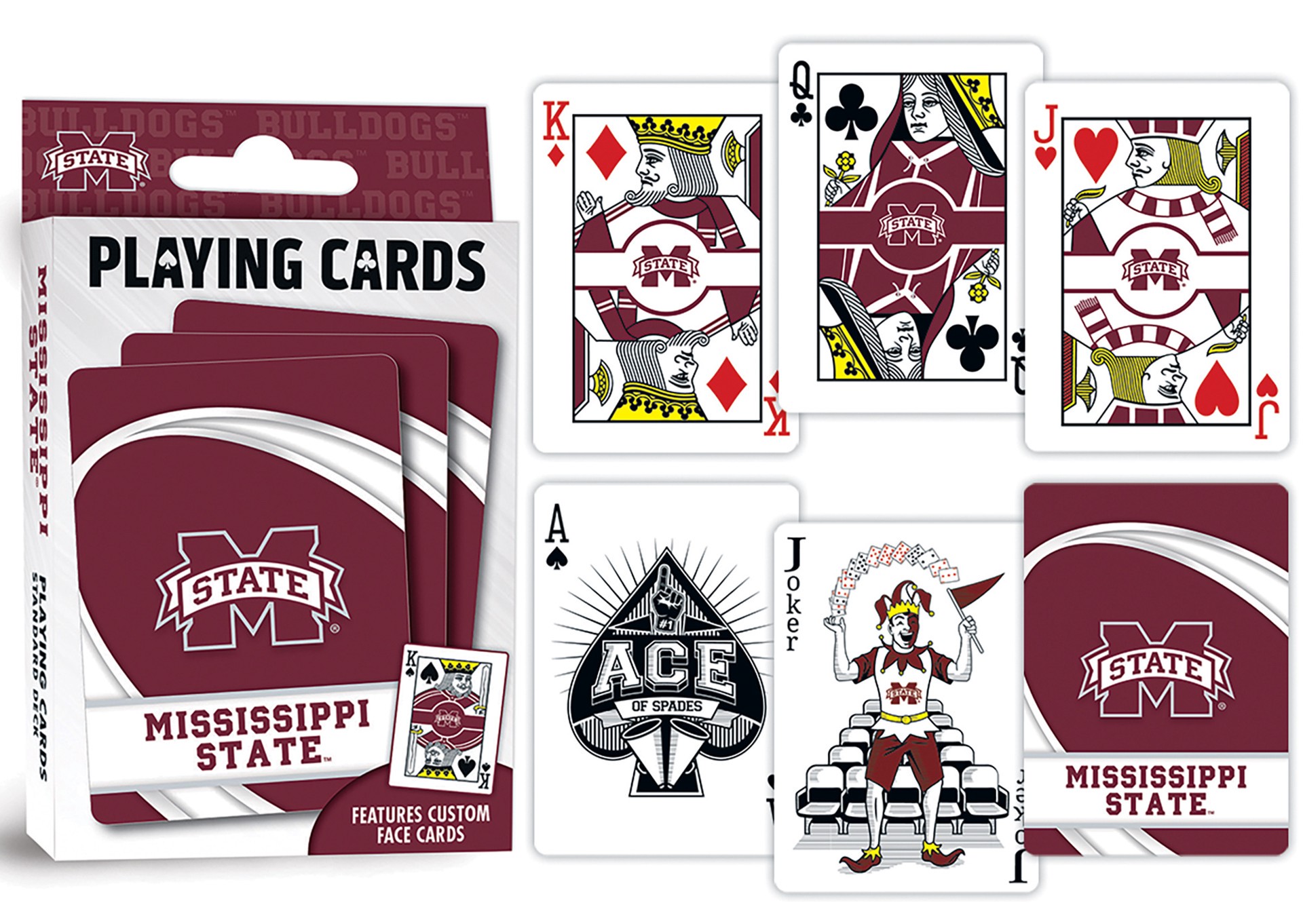 slide 4 of 4, NCAA Mississippi State University Playing Cards, 1 ct