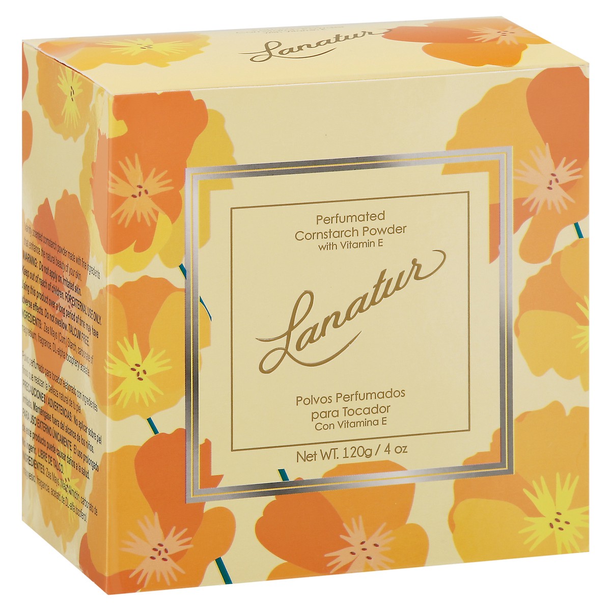 slide 2 of 9, Lanatur Perfumated Cornstarch Powder with Vitamin E 4 oz, 4 oz