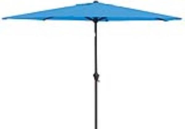 slide 1 of 1, 9' Market Umbrella - Pool Blue (Delivery Options Available. See Item Details.), 1 ct