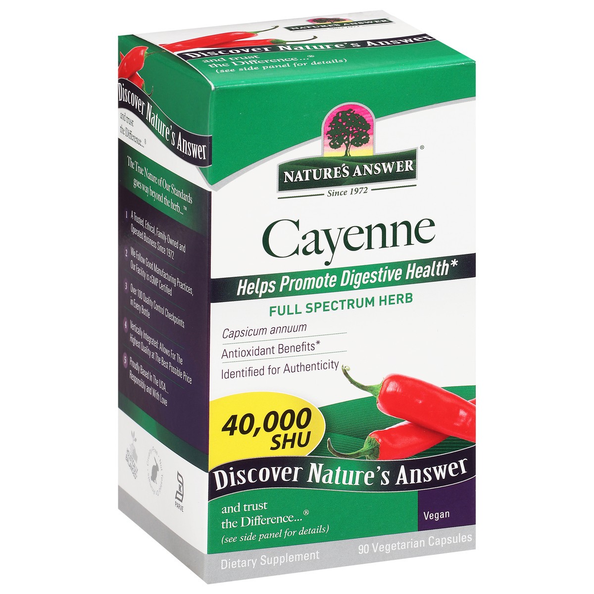 slide 2 of 9, Nature's Answer Cayenne Pepper Fruit 90VCap, 90 ct