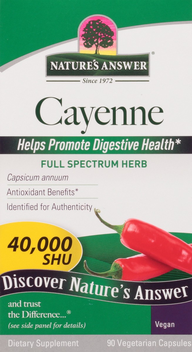 slide 6 of 9, Nature's Answer Cayenne Pepper Fruit 90VCap, 90 ct