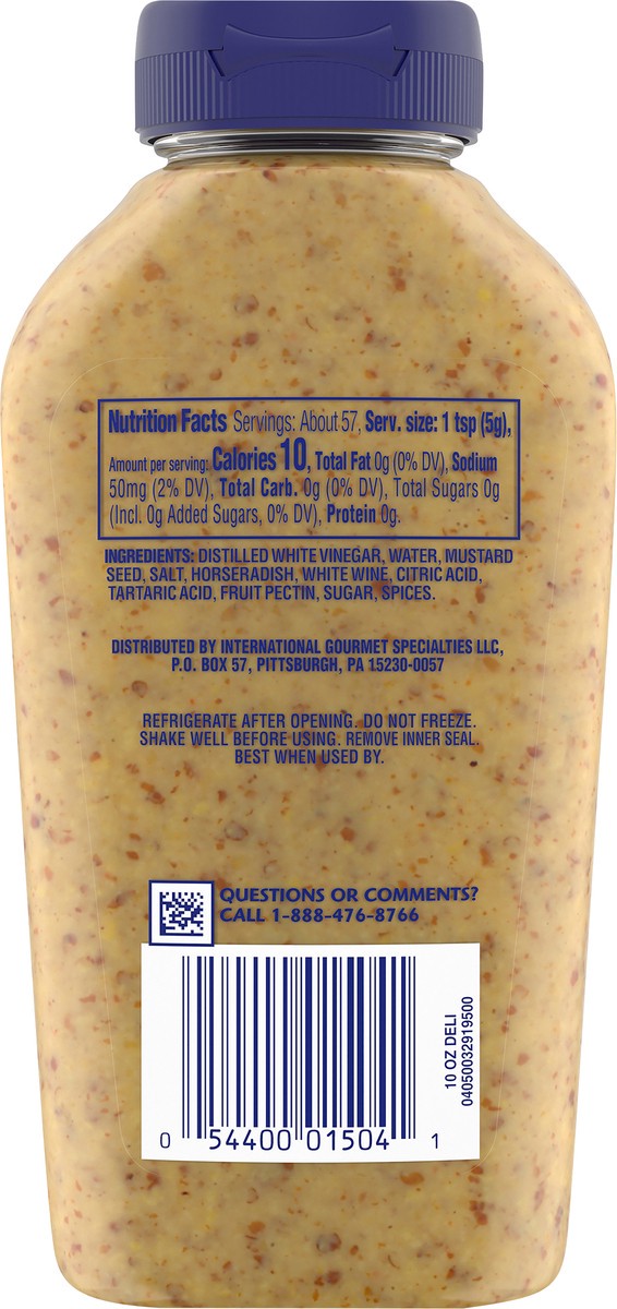 slide 2 of 14, Grey Poupon Deli Dijon Mustard with Horseradish, 10 oz. Bottle, 10 oz