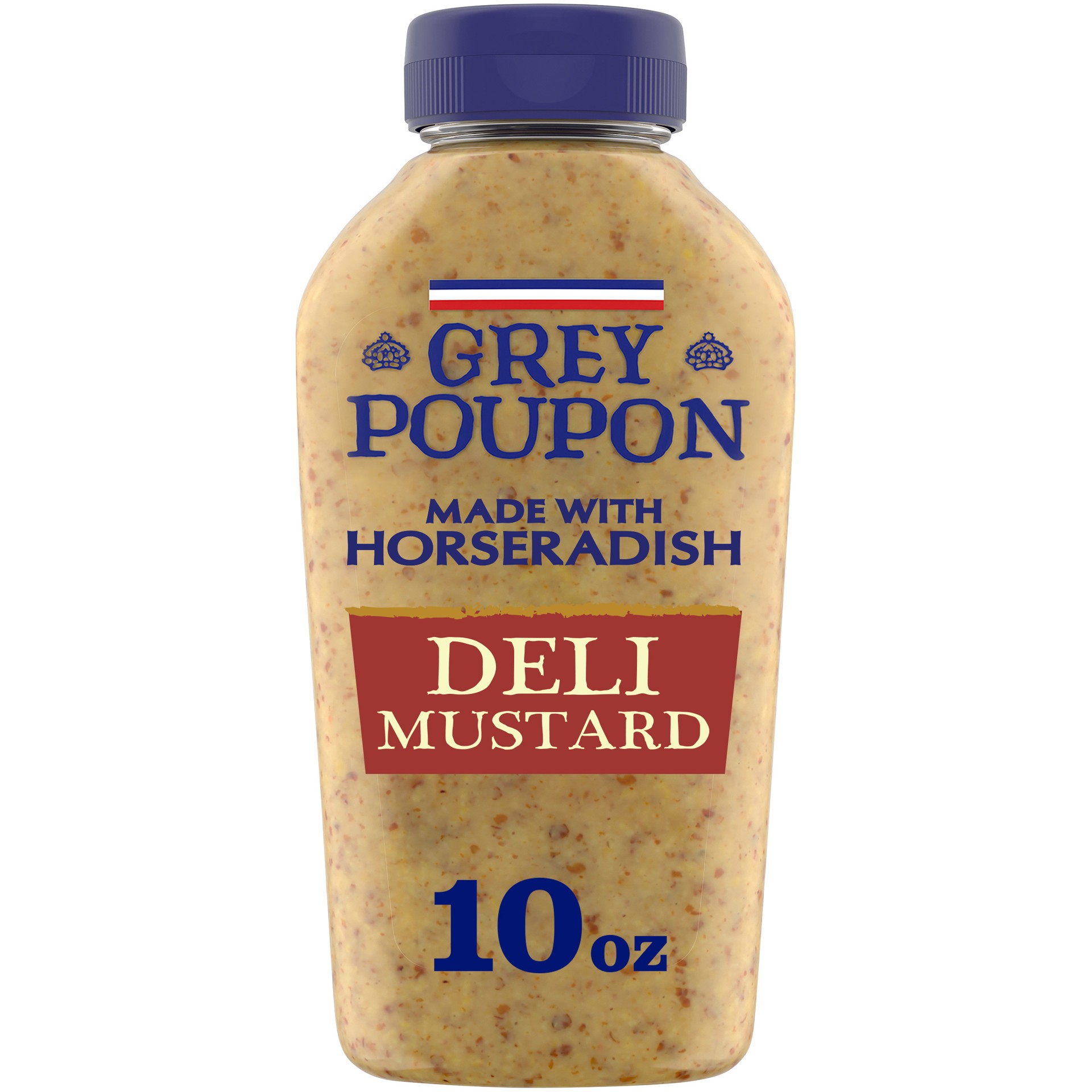 slide 1 of 14, Grey Poupon Deli Dijon Mustard with Horseradish, 10 oz. Bottle, 10 oz