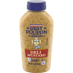 Grey Poupon Deli Dijon Mustard with Horseradish, 10 oz. Bottle
