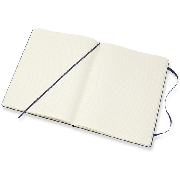 slide 2 of 5, Moleskine Classic Hard Cover Notebook, 7-1/2'' X 9-3/4'', Ruled, 192 Pages (96 Sheets), Sapphire Blue, 96 ct