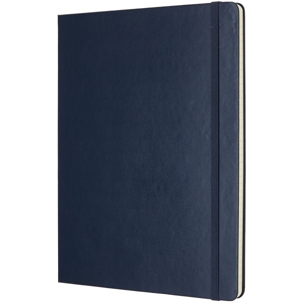 slide 5 of 5, Moleskine Classic Hard Cover Notebook, 7-1/2'' X 9-3/4'', Ruled, 192 Pages (96 Sheets), Sapphire Blue, 96 ct