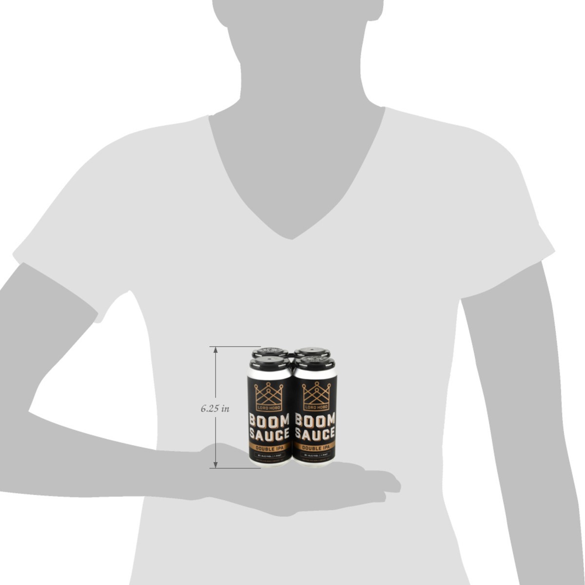slide 8 of 12, Lord Hobo Double IPA Boom Sauce Beer 4 - 1 pt Cans, 4 ct; 16 oz