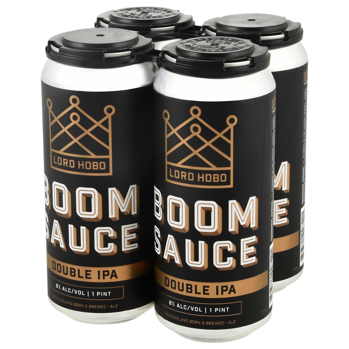 slide 12 of 12, Lord Hobo Double IPA Boom Sauce Beer 4 - 1 pt Cans, 4 ct; 16 oz