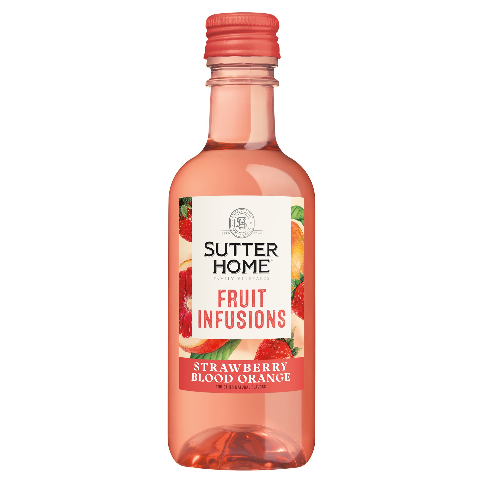 slide 1 of 1, Sutter Home Fruit Infusions Strawberry Blood Orange Sweet White Wine, 187mL Wine Bottles (4 Pack), 1 ct