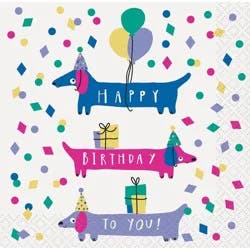 Kroger Entertainment Essentials Pup Birthday Beverage Napkins - White