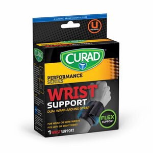 slide 1 of 1, Curad Adjustable Wrist Wrap + Universal Dual Wraparound, 1 ct